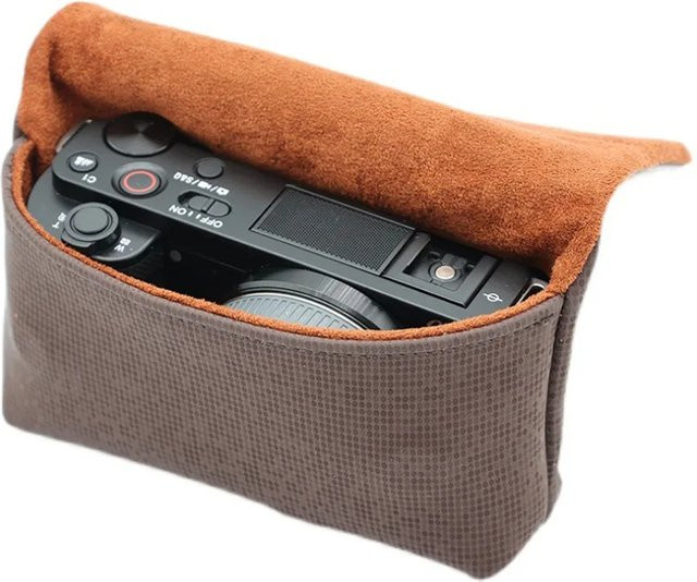 DIXSG Kamera-Aufbewahrungstasche für Canon G7X Mark II III in Braun mit magnetischem Design und stoßfester Abdeckung - Bild 1
