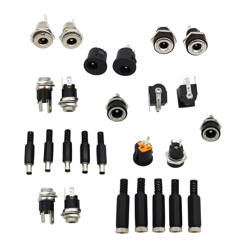 ELECAPITAL DC-Stecker Set mit 5 Paar männlichen und weiblichen Buchsen für Panel-Installation, Schwarz, 5,5 x 2,1 mm und 3,5 x 1,3 mm - Bild 2