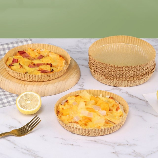 Runde Einweg-Pizzaschalen aus Papier für Pizza, Kekse und Focaccia, 100 Stück, Durchmesser: 20 cm - Bild 1