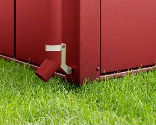 Ecostar Fallrohr aus Metall für Gerätehaus in Rot, Länge: 193,6 cm - Bild 1