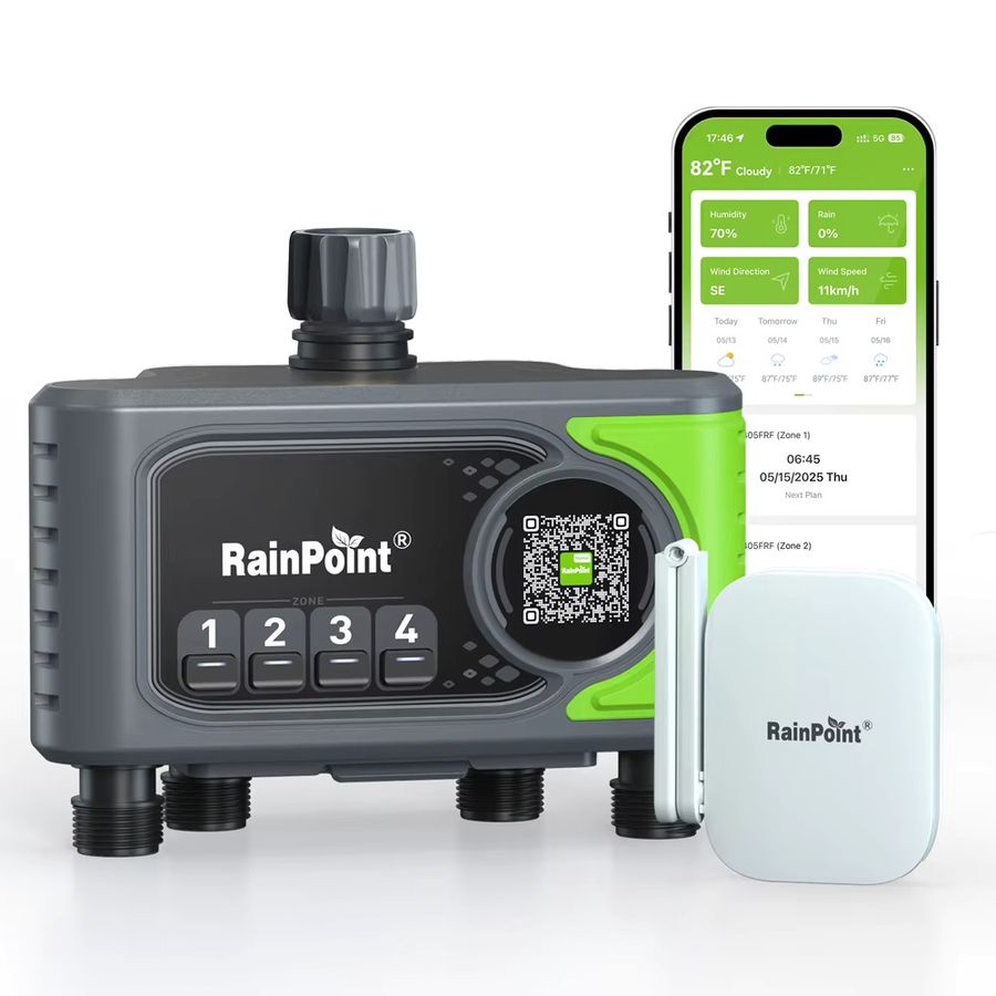 BaLDR WiFi-Wassertimer mit 4 Zonen für automatisches Bewässerungssystem, App-gesteuerter Bewässerungscomputer mit Regenverzögerung und manueller Funktion für Garten und Rasen - Bild 4