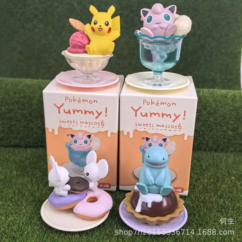 Pokemon Yummy Sweets Macot 6 Blindbox Eisbecher Anime-Figur zum Sammeln - Bild 3