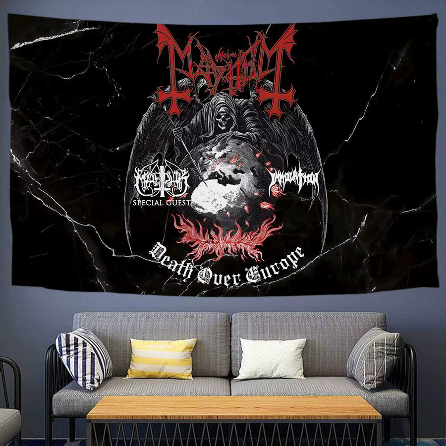 Potdemiel Wandbehang Mayhem Death Rock Band Design in Schwarz - Bild 5