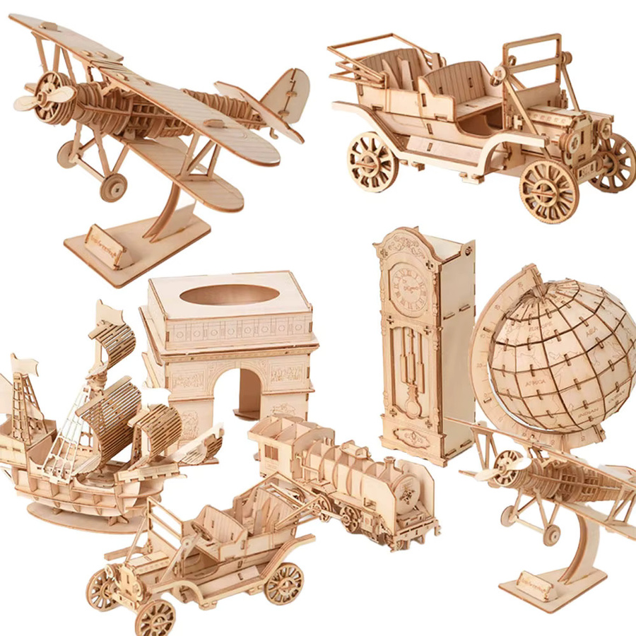 FIND HOPE 3D Segelboot Flugzeug, Holz Puzzle, Modell Kit - Bild 1
