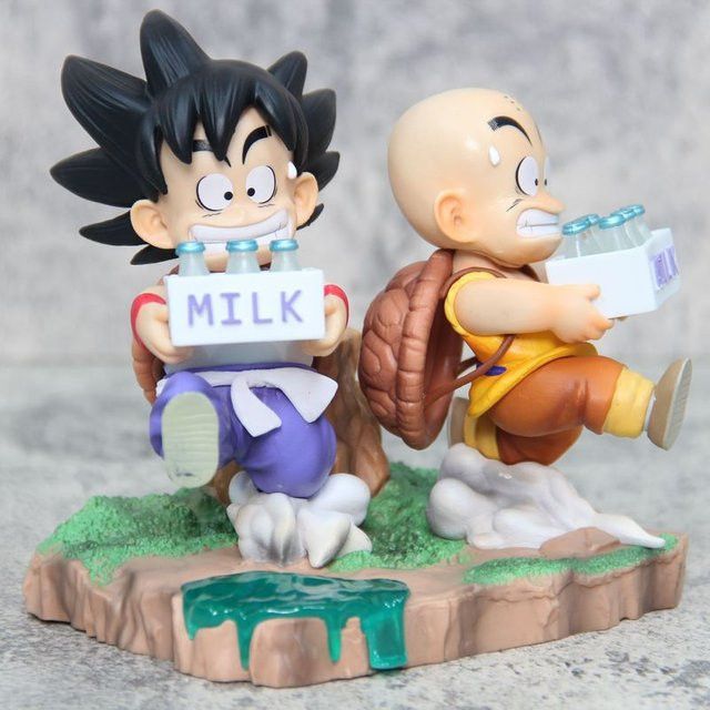 Dragon Ball Anime Figur Bandai Krillin und Son Goku PVC Modell Sammlerstück - Bild 1