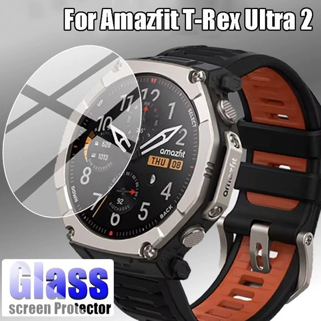 Jansin 9H Premium Gehärtetes Glas Displayschutz für Amazfit T-Rex Ultra 2, Transparent - Bild 1