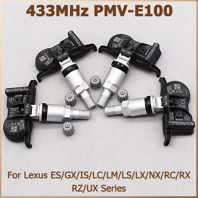 GLQCDQ 433MHz PMV-E100 PMVE100 TPMS-Sensor für Lexus ES GX IS LC LM LS LX NX RC RX RZ UX Serie Reifendruckkontrollsystem - Bild 1