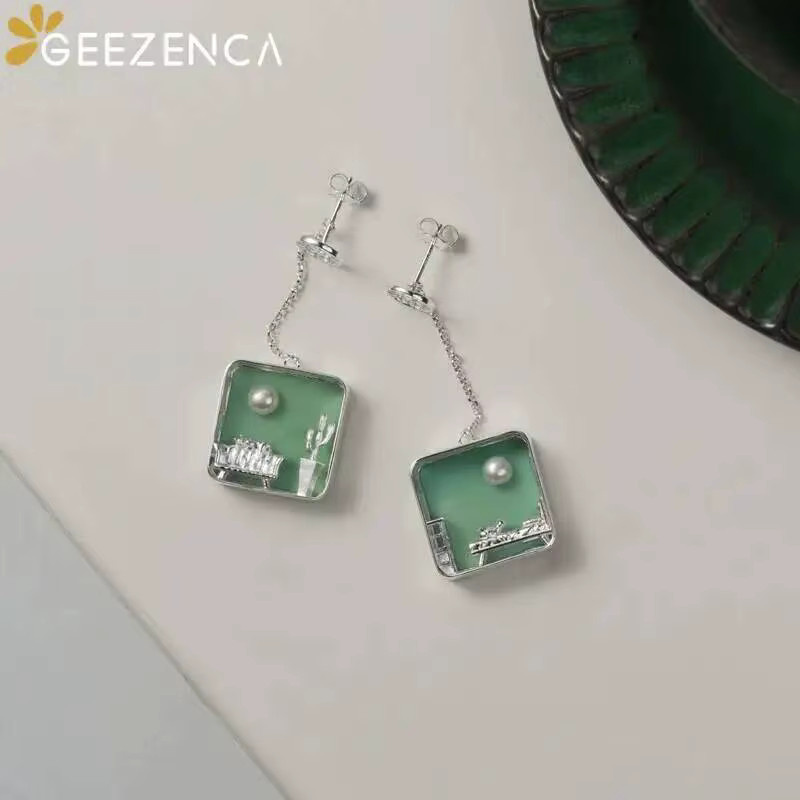 Geezenca Ohrringe, Silber, Perle, Damen - Bild 2