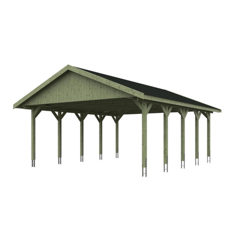 SKANHOLZ Carport Wallgau in Grün, B/T: 620 x 750 cm, Firsthöhe: 354 cm, imprägniert - Bild 2