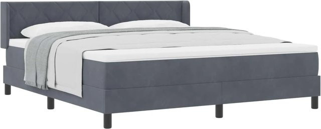 vidaXL Boxspringbett mit Matratze in Grau, Hybrid-Konstruktion, B/T/H: 180 x 200 x 280 cm - Bild 1