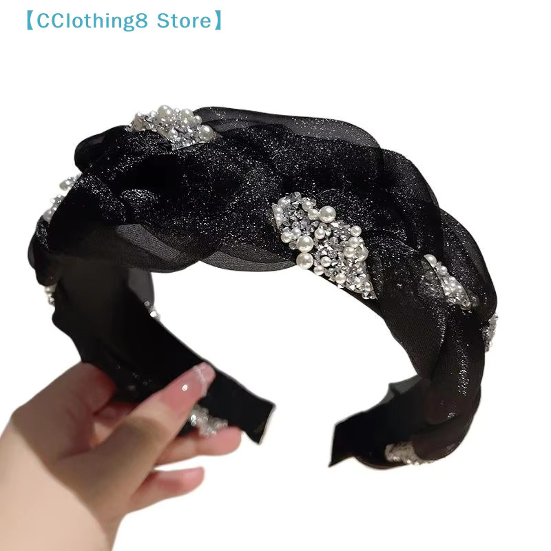 AliS8 Stirnband mit Perlen und Strass, Spitze, für Damen und Mädchen - Bild 2