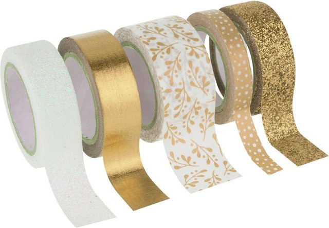 Heyda Deko Tapes Effekt Mix Glamour in Gold und Multicolour aus Papier - Bild 1