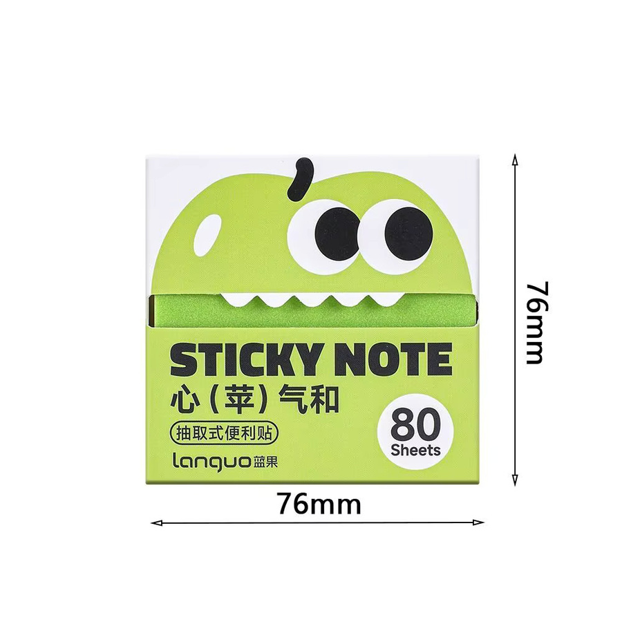 Selbstklebendes Cartoon Obst Memo Pad in Transparent und Gelb mit herausziehbarem Design für deinen Planer und Zeitplan - Bild 2