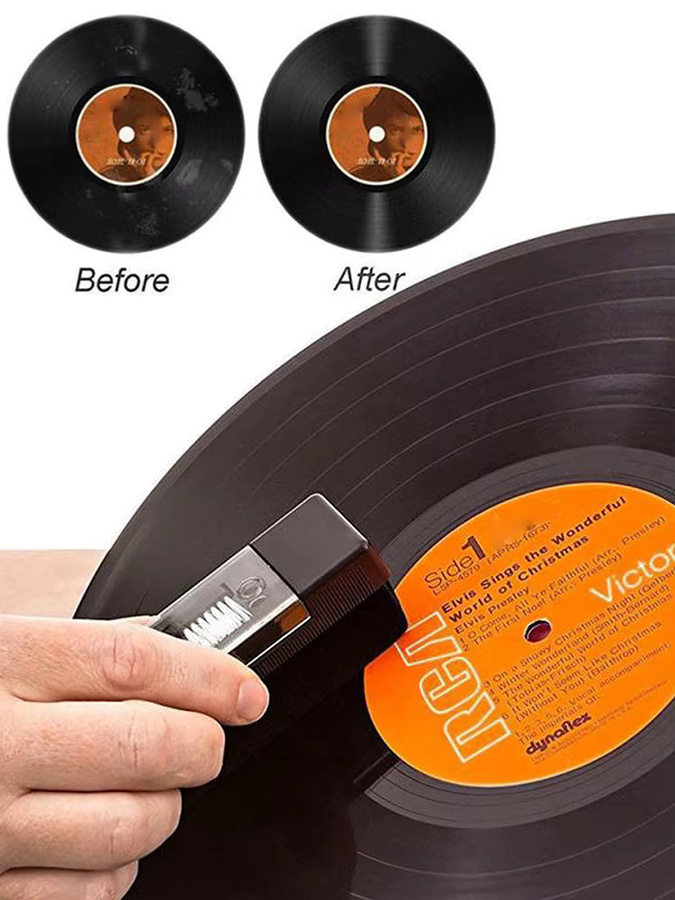 APWIKOGER 3-teiliges Vinyl-Reinigungsset für Schallplatten in Schwarz - Bild 2
