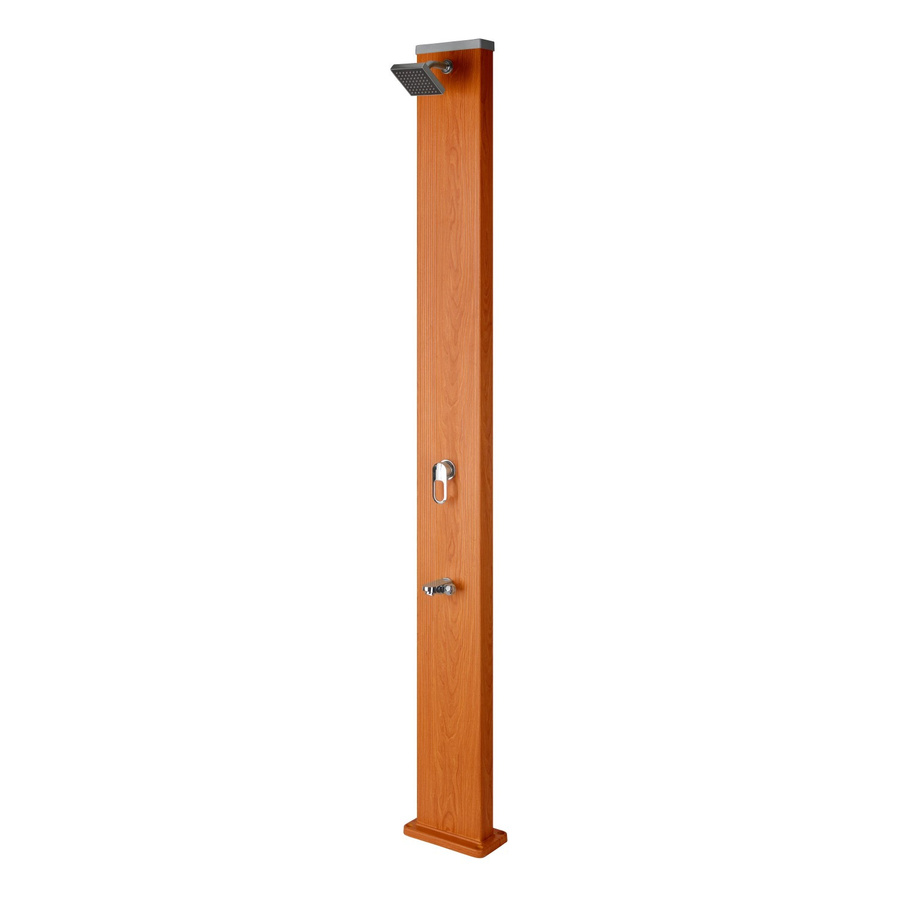 GRE Solardusche aus Aluminium mit 32 l Tank in Holzfarben/Braun - Bild 2