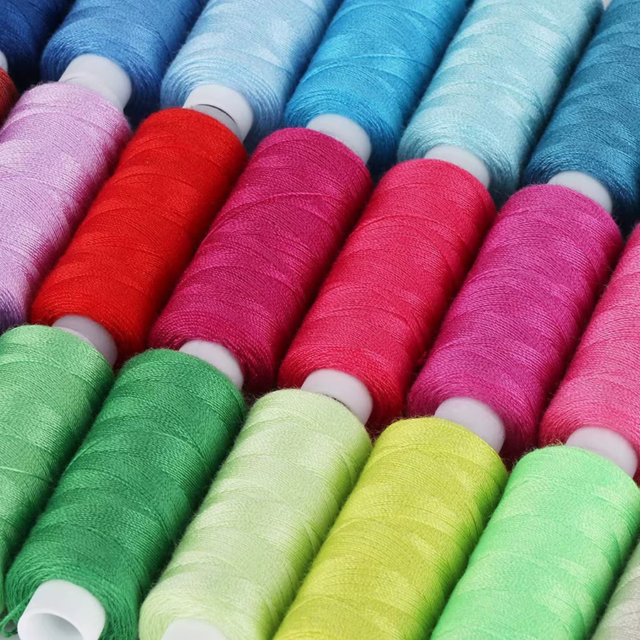 JAY HOME Nähgarn-Set mit 100 Farben in Mehrfarbig, Polyesterfäden für Stickerei, Nähen und Stricken, 250 Yards pro Spule - Bild 3