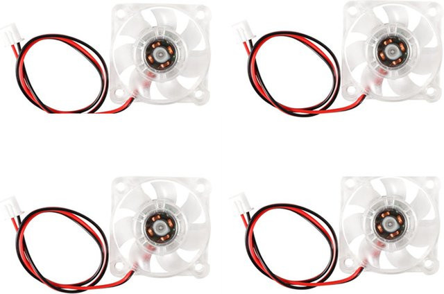 AOKIN 4er-Set RGB 4010 Lüfter mit LED Multicolour und Hydrauliklager für Ender 3 Pro 3X und CR-10S, 24V - Bild 1