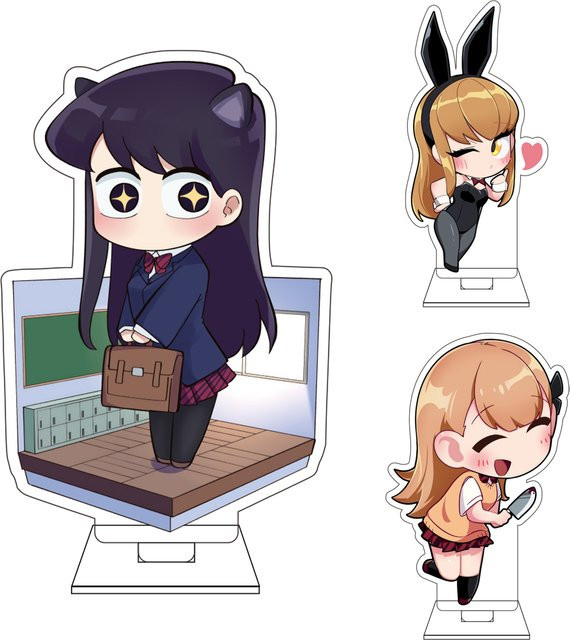 Bandai Komi kann nicht kommunizieren, Komi Shouko, Acryl-Figur Standplatte, 10cm - Bild 1