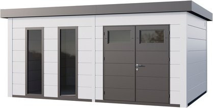 Telluria Gerätehaus Classico in Weiß, B/H/T: 568 x 265 x 388 cm - Bild 1