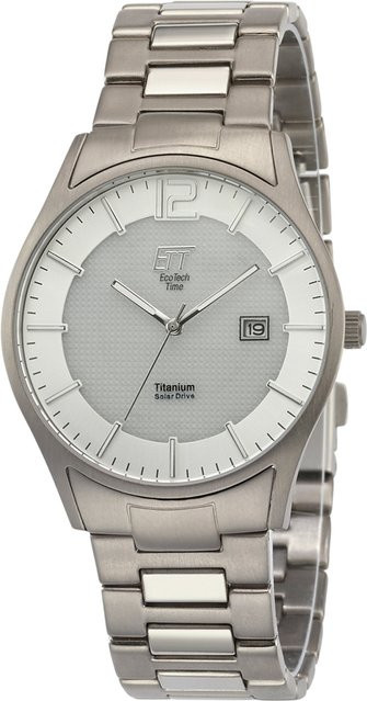ETT Armbanduhr Solar, Titan, Silber, 40 mm, Herren - Bild 1