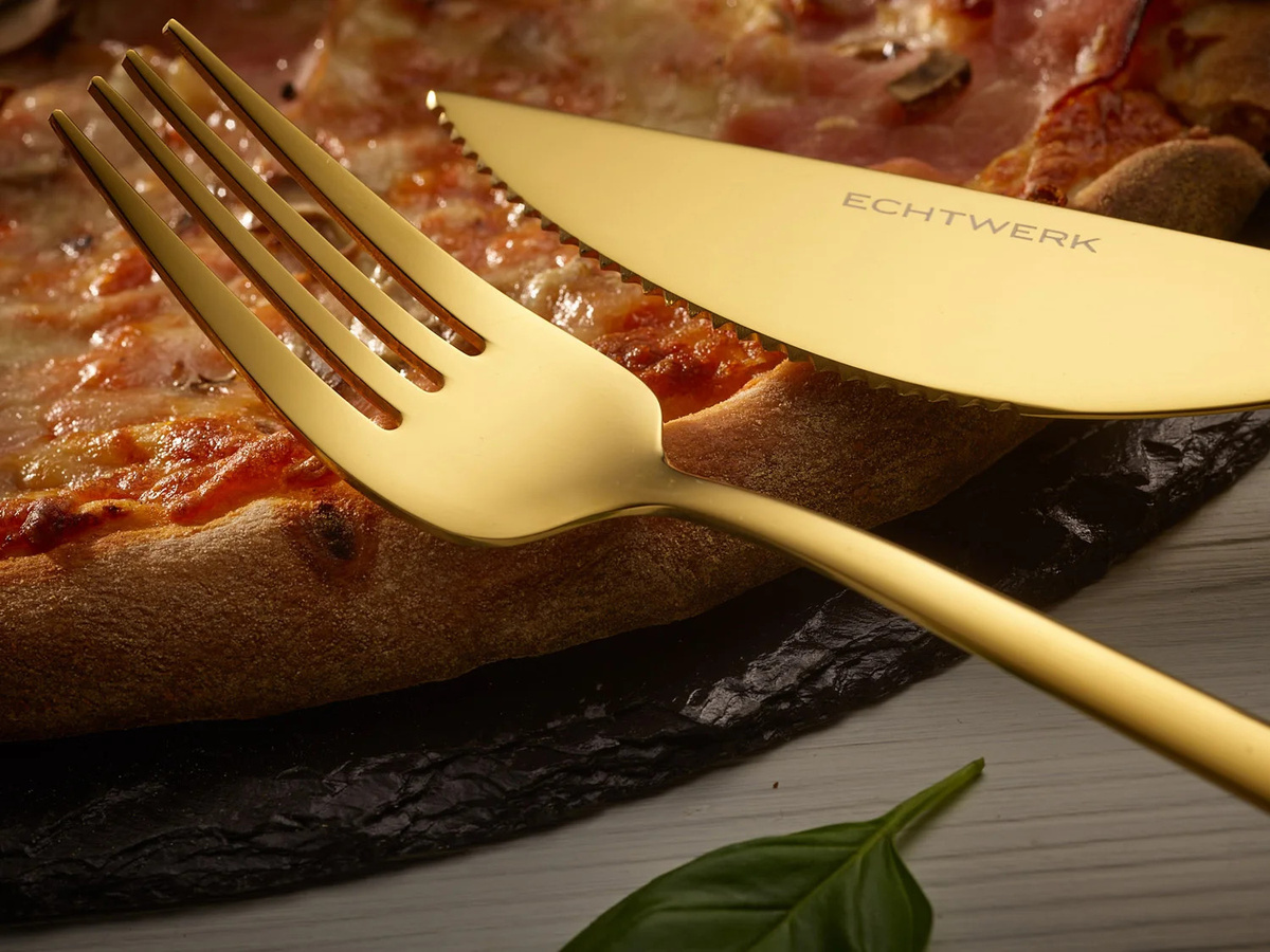 ECHTWERK Pizzabesteck-Set Bari aus Edelstahl in Gold, 4-teilig - Bild 5