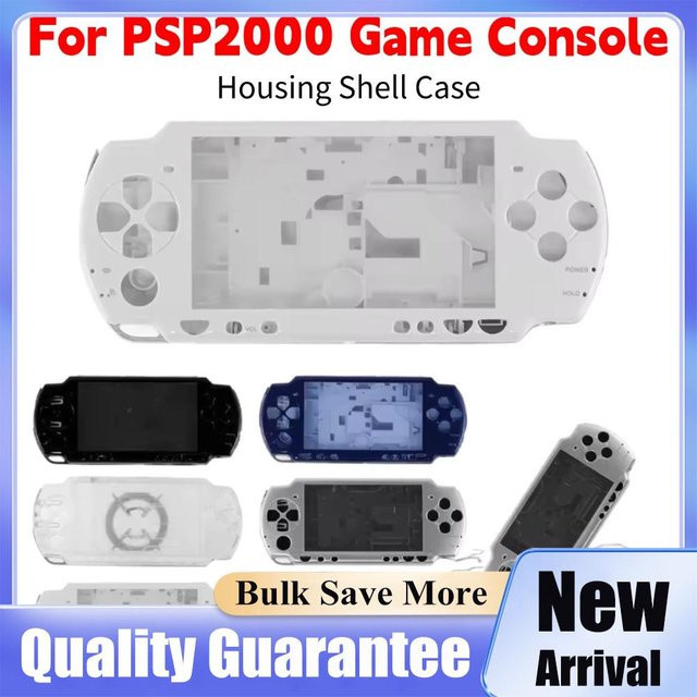 Komplette Gehäusehülle mit Tastensatz in Weiß als professioneller Ersatz für deine PlayStation PSP 2000 Spielkonsole - Bild 1