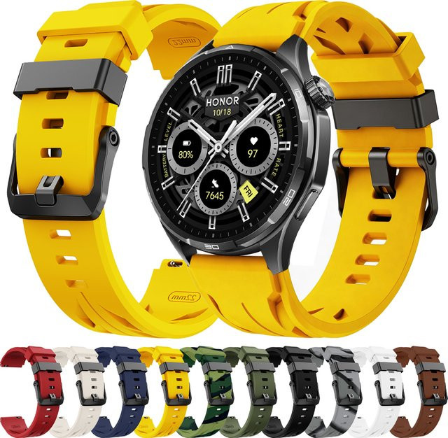 HONOR Uhrenarmband Silikon, 22 mm, Bunt, Unisex - Bild 1