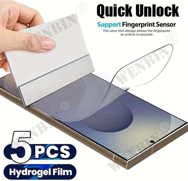 5 Stück Hydrogel-Displayschutz Folie für Samsung Galaxy S26 Ultra S25 S24 Plus FE A57 A37 A27 A17 transparent - Bild 1