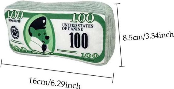 Binchi Outdoor Product Simulationsgeld Hundespielzeug, grau, mit Quietschgeräusch und Knisterpapier - Bild 1