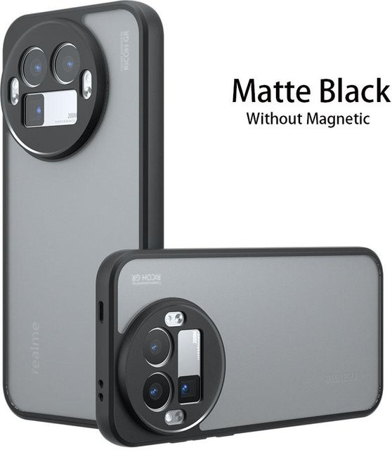 Stoßfeste Hülle für Realme GT 8 Pro 5G mit magnetischem kabellosem Ladecase in Schwarz oder Transparent - Bild 1