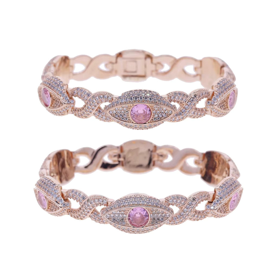 Infinity Link Armband, Roségold, Zirkonia, Herren - Bild 2