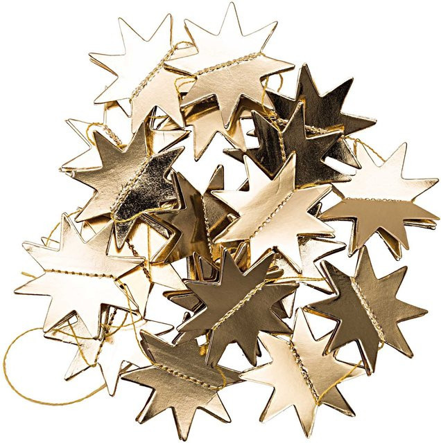 Rico Design Paper Poetry Girlande Sterne in Gold aus Papier, Länge: 1,3 m - Bild 1