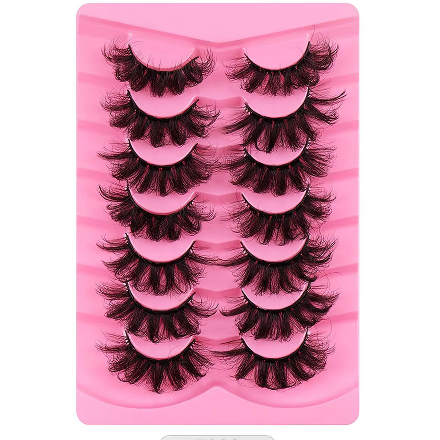 3D-Nerzwimpern Russisches Volumen, Schwarz, 7 Paar, Unisex - Bild 6