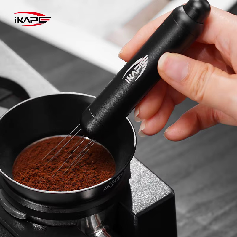 IKAPE WDT-Werkzeug magnetischer Espressopulververteiler aus Edelstahl in Schwarz - Bild 2