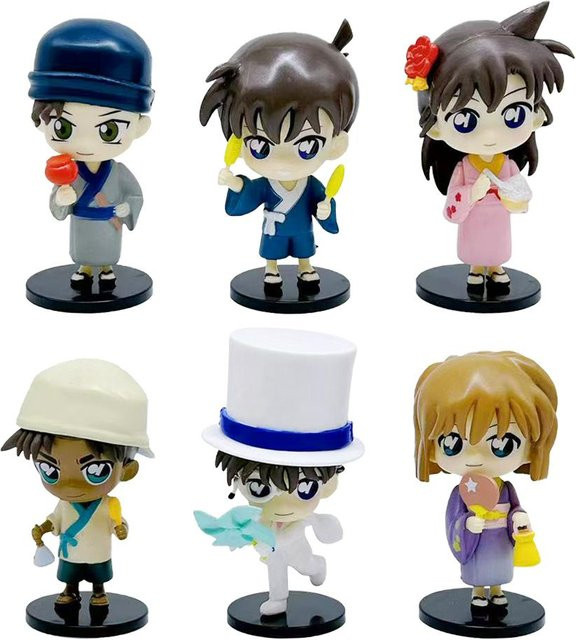 Fashnics Detektiv Actionfigur Q-Version Anime Figur 6-teiliges Set - Bild 1