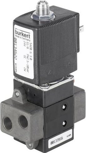 Bürkert Servogesteuertes Ventil 134623 5420 in Schwarz mit G 1/8 Muffe und 24 V/AC - Bild 1