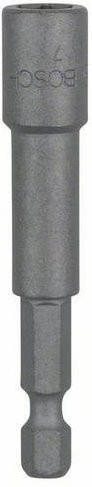 Bosch Steckschlüssel-Maschinenaufnahme 7mm mit 1/4 Zoll Antrieb, grau, Edelstahl - Bild 1