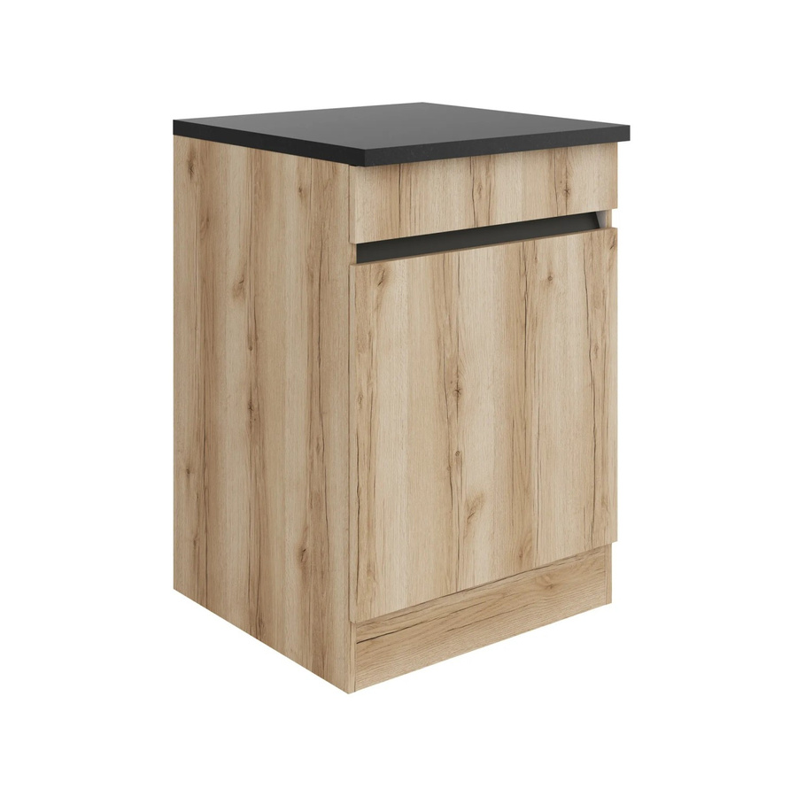 Optifit Küchen-Unterschrank Kaya290 in Wildeiche Nachbildung, Farbe Braun, B/T/H: 56 x 60 x 88 cm - Bild 2