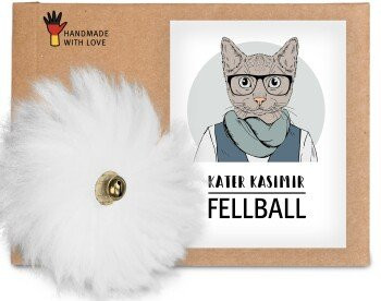 Kater Kasimir Katzenball aus echtem Schaffell - Bild 1