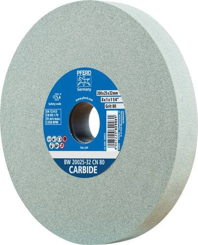 PFERD Schleifbockscheibe grau Durchmesser: 200 mm, Breite: 25 mm, Bohrung-Ø: 51 mm - Bild 1