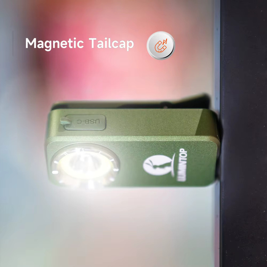 LUMINTOP F01 Clip-On-Taschenlampe mit COB-LED, 1200LM Flutlicht, Rot und Weiß, USB-C Aufladung und Magnet, EDC Outdoor Camping Leuchte - Bild 4