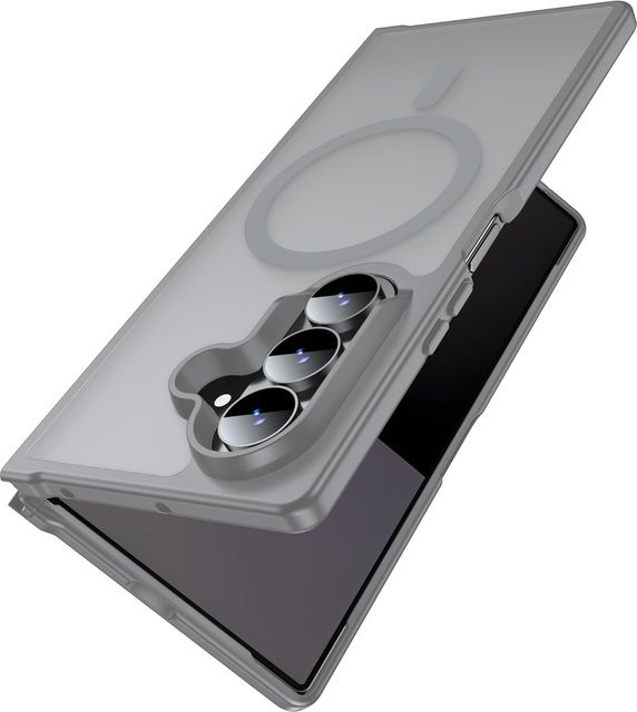 MagSafe Fashion-Hülle für Samsung Galaxy Z Fold 8Ultra, 8, 7 und 6 in Transparent oder Blau mit magnetischer harter Rückseite und weichem Stoßfänger - Bild 1