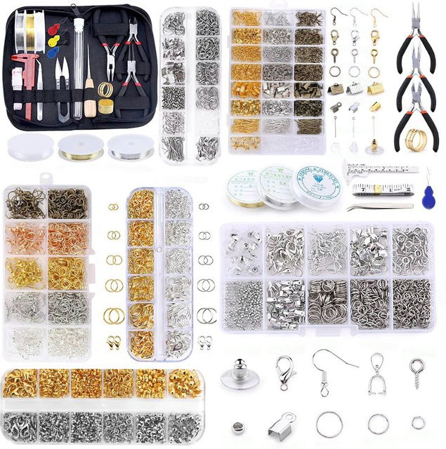 QIAO Schmuckherstellungszubehör-Set, Ohrring-Charms, Schmuckdrähte - Bild 1