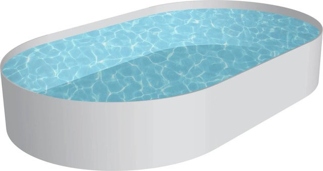 Summer Fun Stahlwand Pool Fernando in Ovalform, Blau/Weiß, B/T/H: 800 x 420 x 120 cm - Bild 1