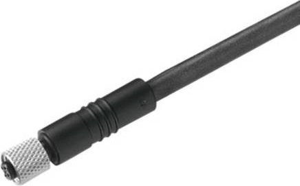 Weidmüller Sensor-Aktor-Steckverbinder M5 Buchse gerade, 4-polig, schwarz, Länge: 5,00 m - Bild 1