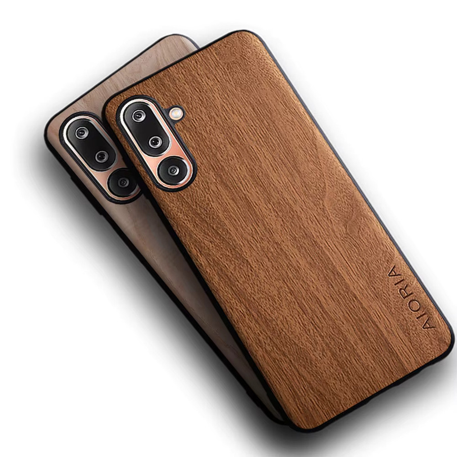 Samsung Galaxy M36 M35 M34 M33 M31 M23 M16 M15 M14 M13 5G Handyhülle mit Bambus Holz Muster in Braun - Bild 3