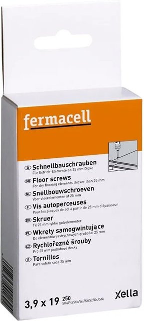 Fermacell Schnellbauschrauben mit Senkkopf, Durchmesser: 3,9 mm, Länge: 19 mm, 250 Stück - Bild 1