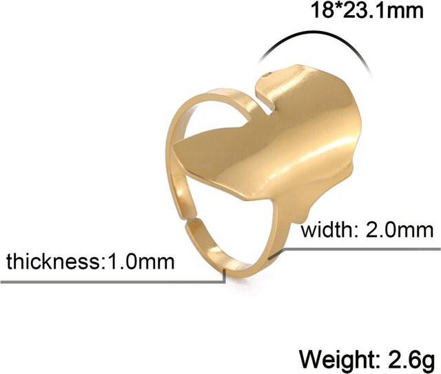 Ring Edelstahl, Gold, Damen, Afrika Kartenring - Bild 1