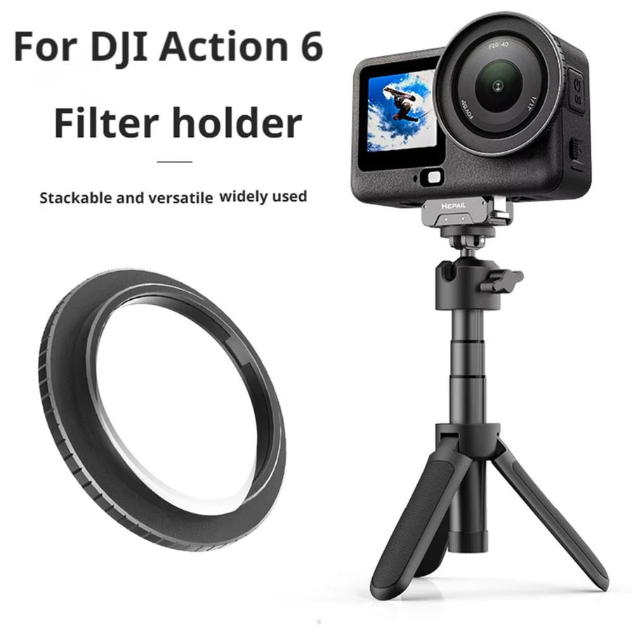 DJI Action 6 Filterhalter in Schwarz für Kameraschutz und sicheren Halt - Bild 2