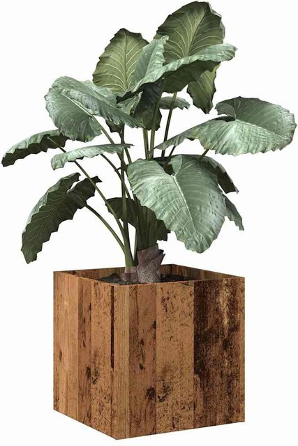 Vidaxl Pflanzgefäß aus Holz in Braun im rustikalen Design, B/T/H: 40 x 40 x 40 cm - Bild 1